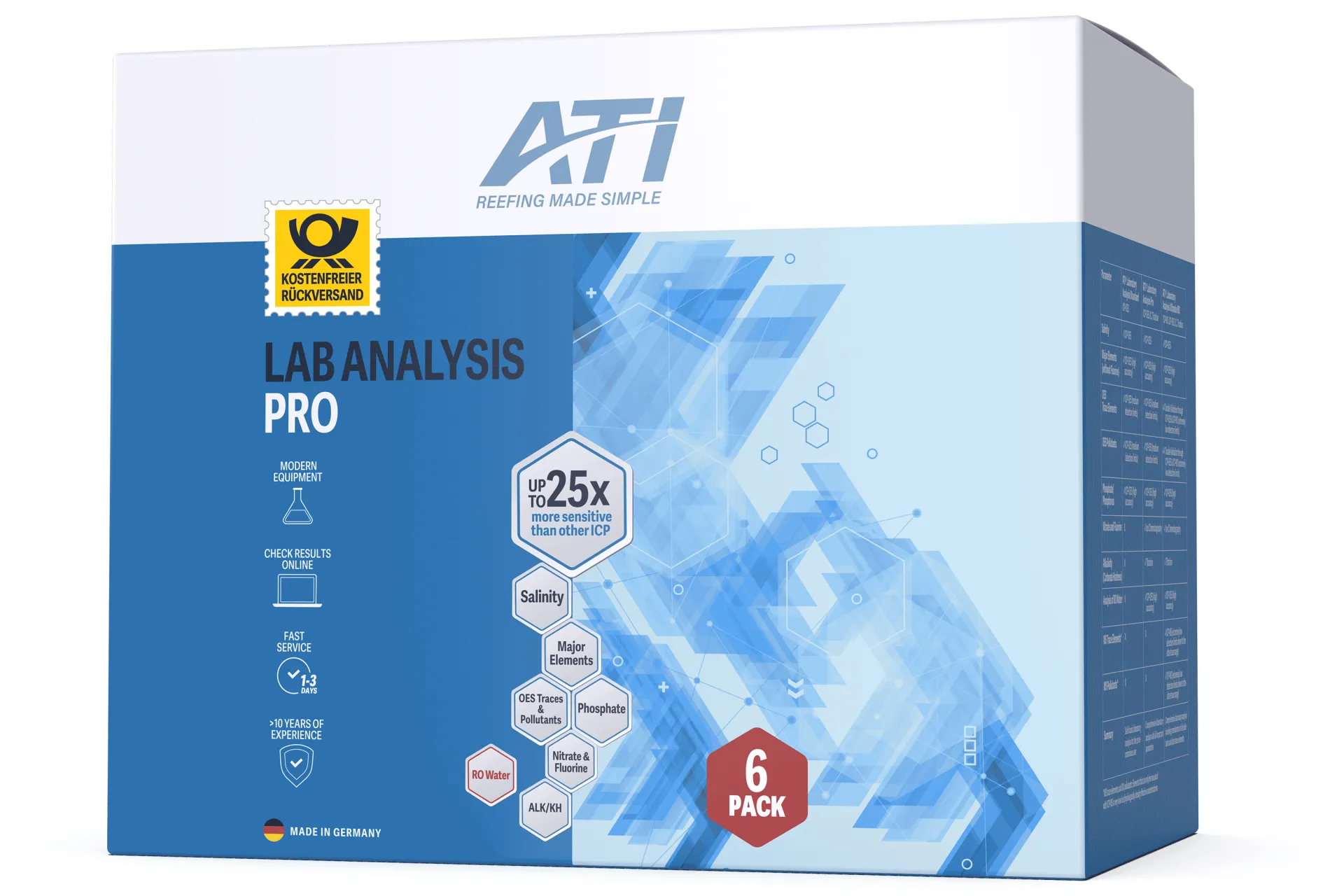 ATI ICP-OES Water Analysis Pro 6er Set inkl. Rückversand DE 