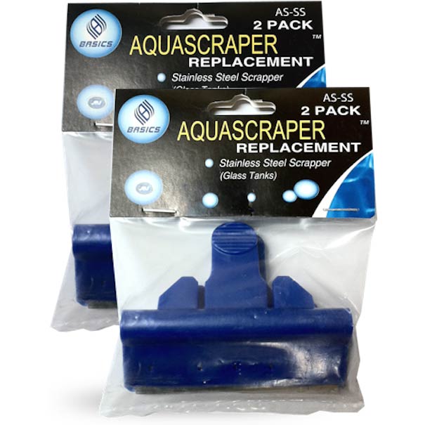 H2O Ocean 2 Stück Edelstahl- Ersatzklingen für Aquascraper