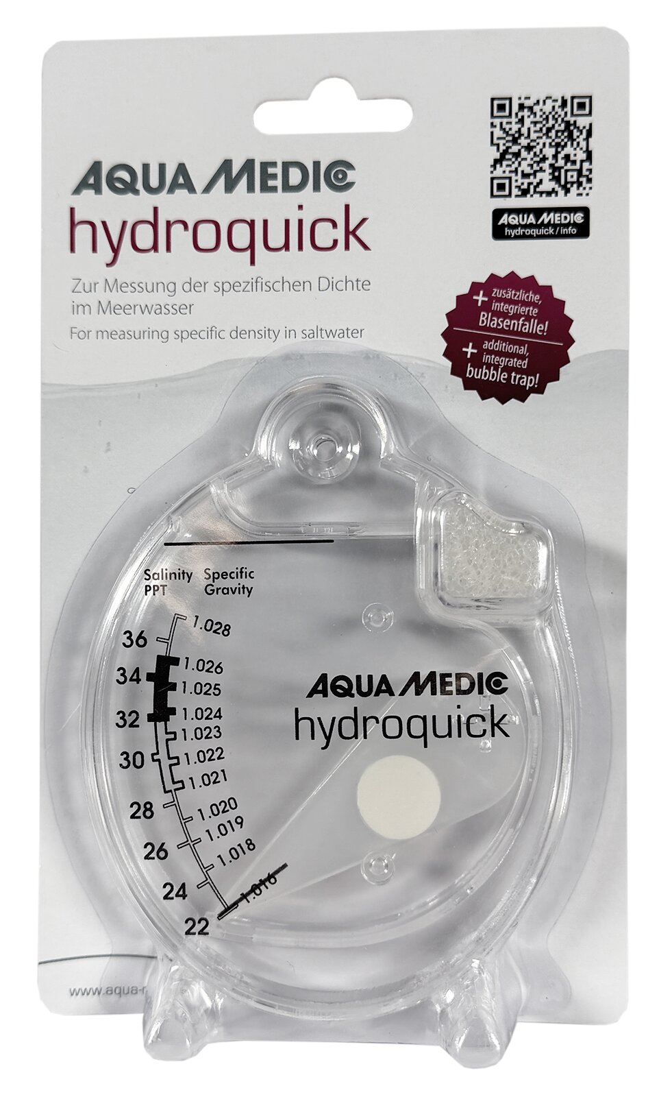 Aqua-Medic hydroquick zur Messung der spezifischen Dichte im Meerwasser