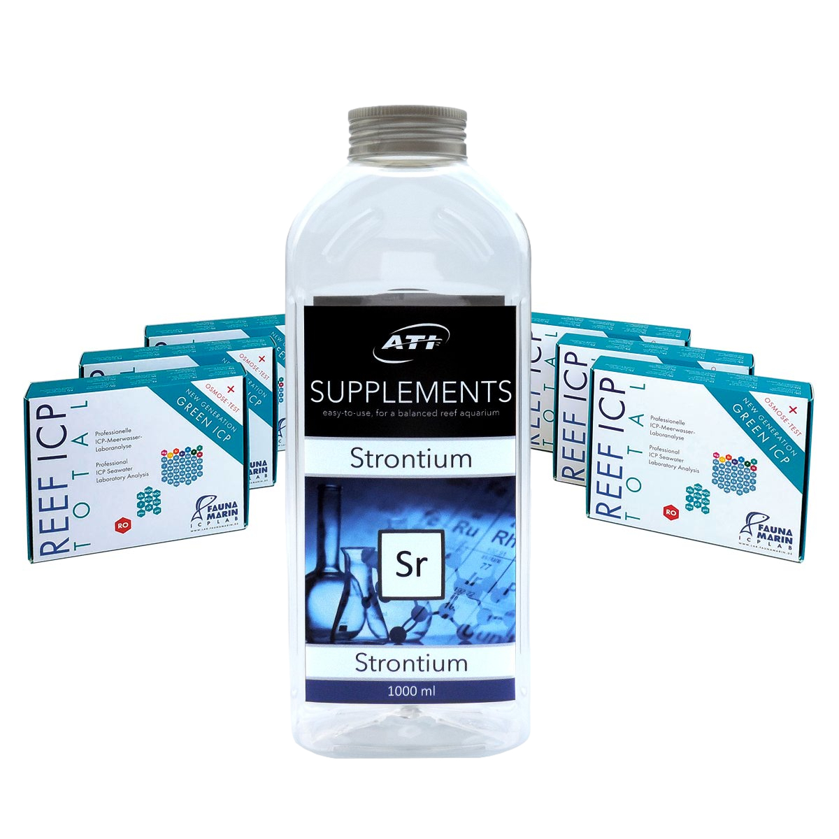 Fauna Marin Reef Total ICP Total 6er Set + Gratis ATI Strontium 1000ml
