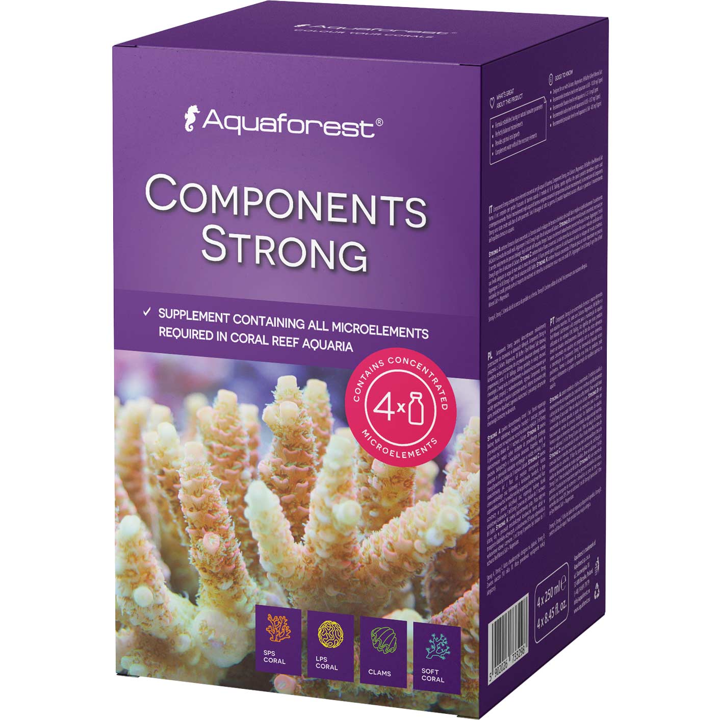 Aquaforest Components Strong 4x250 ml Spurenelemente in konzentrierter Form