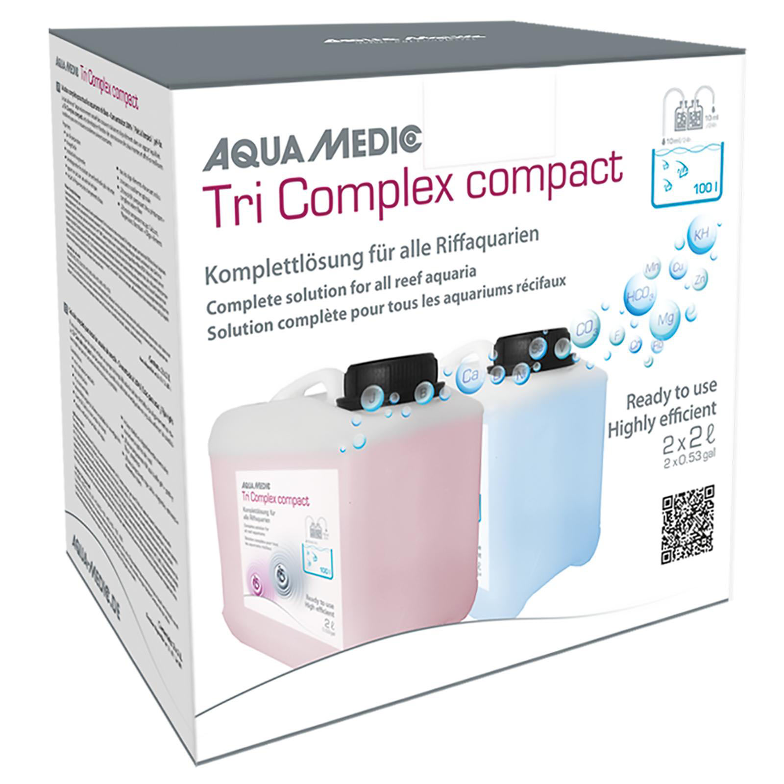 Bild von Aqua-Medic Tri Complex compact 2x5 L | Komplettlösung für alle Riffaquarien