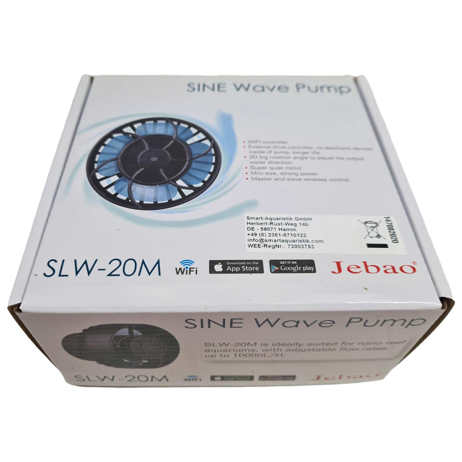 Bild von Jebao Propeller Pump SLW-20 M Wifi Strömungspumpe bis 10.000 l/h 20 Watt