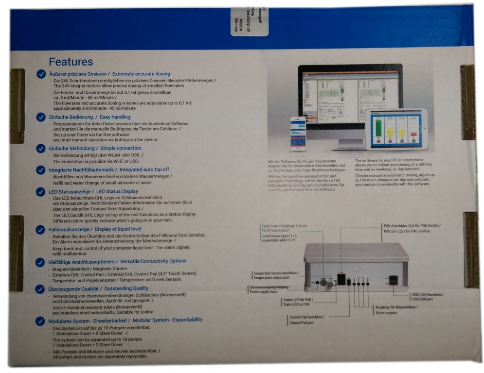 Bild von GHL Doser 2.2 SA Stand Alone 4-fach Dosierpumpe weiß