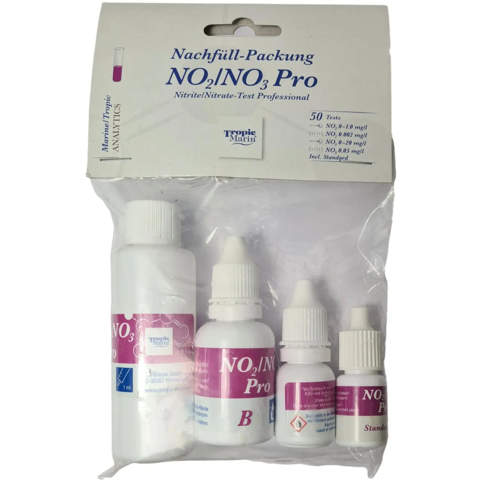 Nachfüllpackung für Tropic Marin NO2/NO3 Professional Test