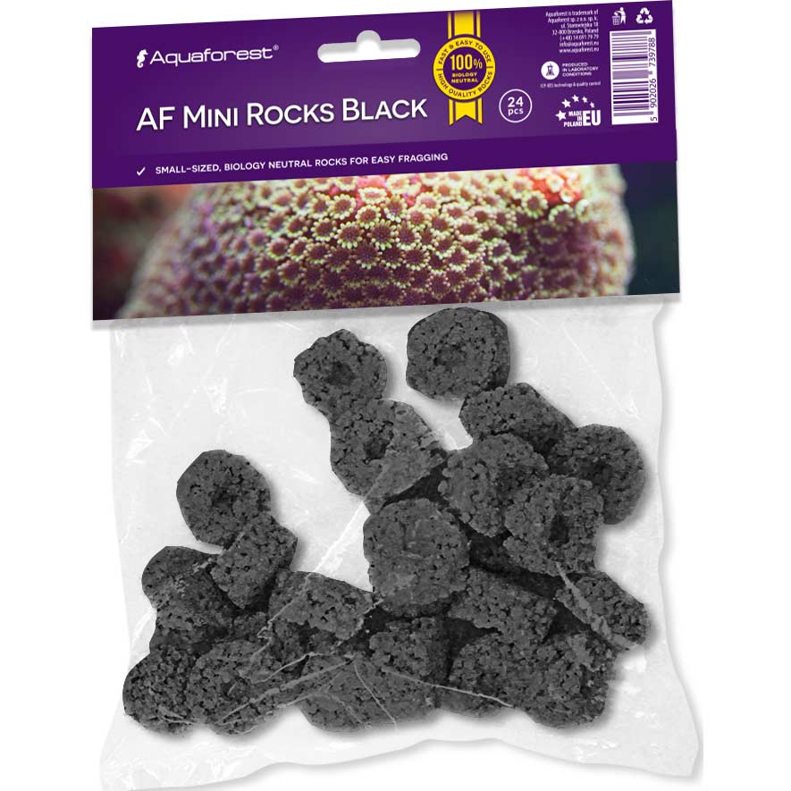 aquaforest-mini-rocks-black-ablegersteine Aquaforest Mini Rocks black | 24 Stück Ablegersteine schwarz 35 mm
