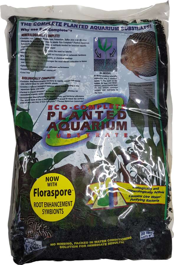 Bild von CaribSea Eco-Live Sand Complete Planted Schwarz 9,07 kg für Süsswasser Aquarien