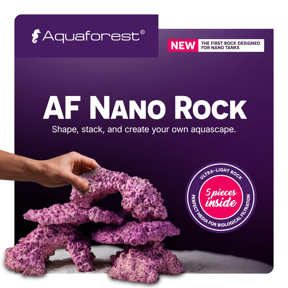 Af Nano Rocks AF Nano Rock – Ultraleichtes Riffgestein für Nano-Aquarien | Aquaforest