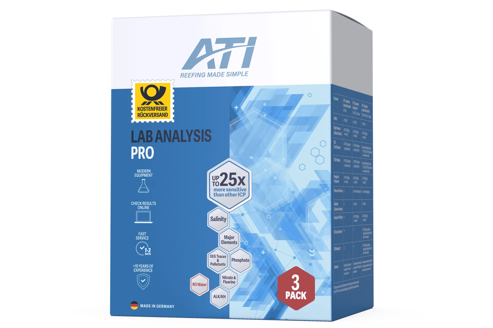 ATI ICP-OES Water Analysis Pro 3er Set inkl. Rückversand DE