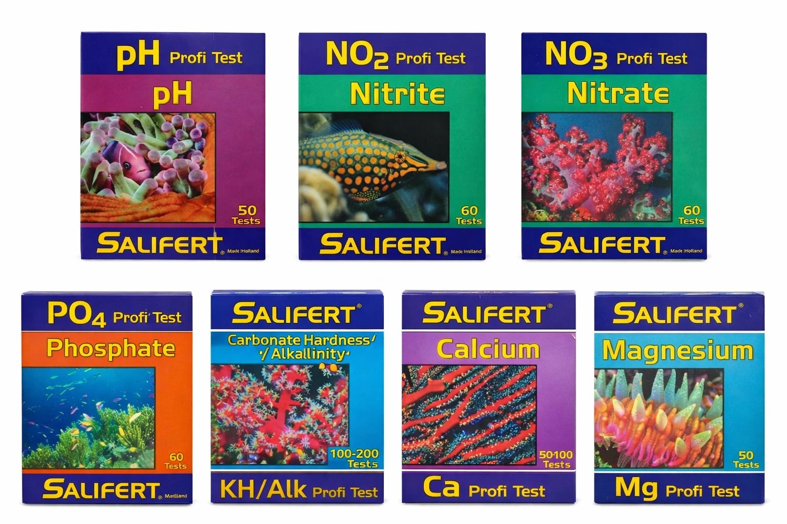 Salifert Set KH + Ca + Mg + NO2 + NO3 + PO4 + pH