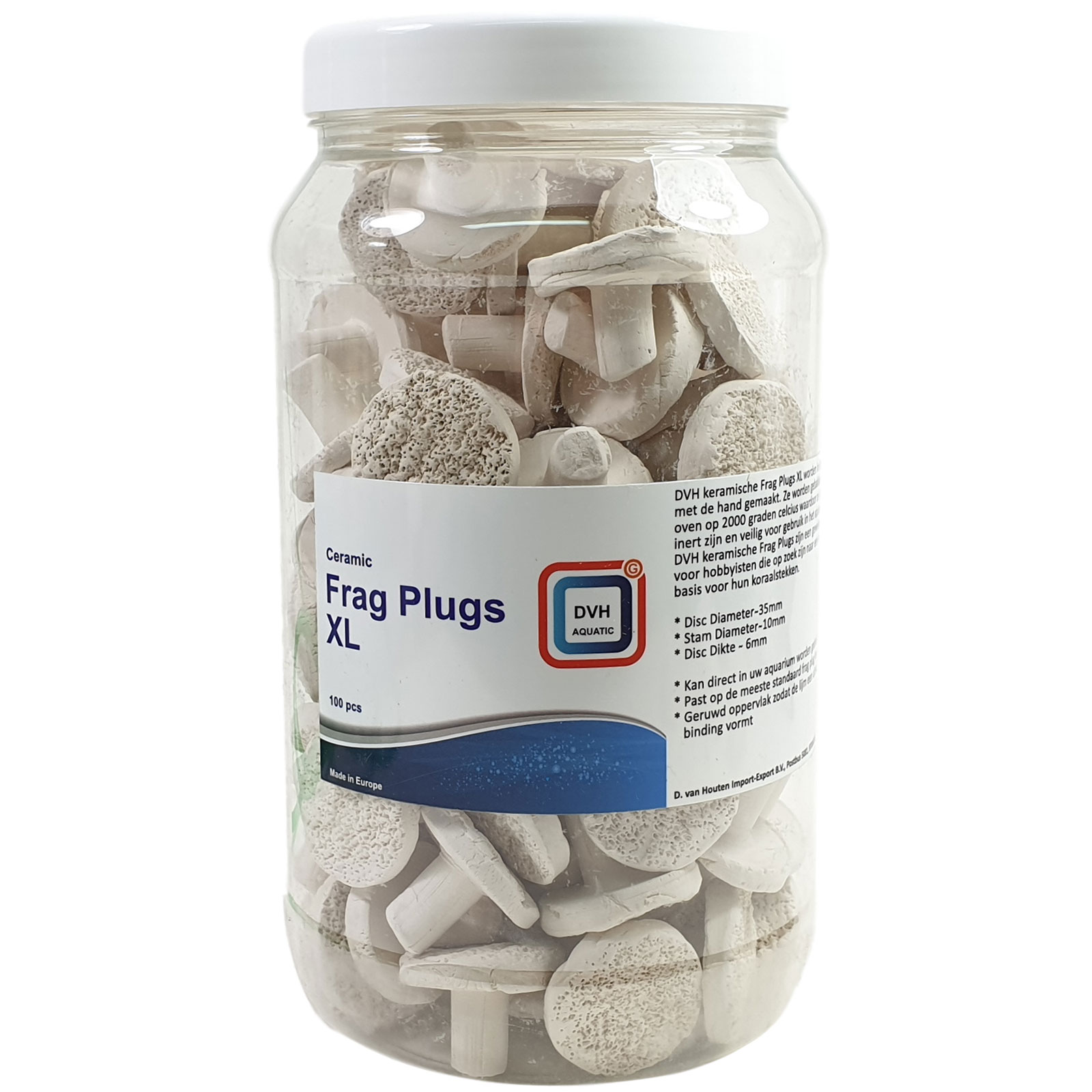 DVH Aquatic Ceramic Frag Plugs XL | 100 St. Ablegersteine für Korallenableger