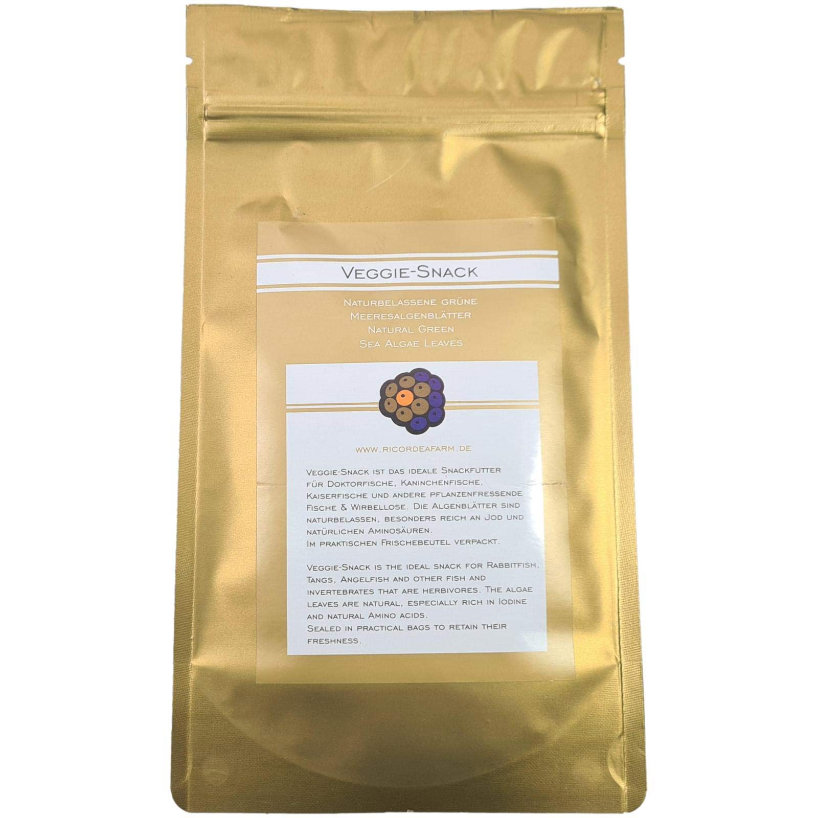 ricordea-farm-veggie-snack-getrocknete-algen Ricordea-Farm Veggie-Snack | getrockneter Seetang | 15 Blätter 9 x 6,5 cm