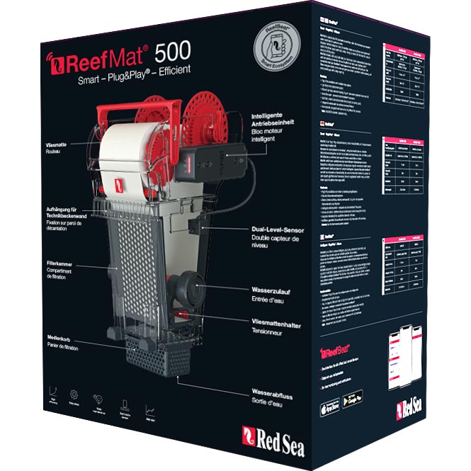 reefmat-500-verkaufsverpackung Red Sea Reefmat 500 | Smarter Vliesrollenfilter