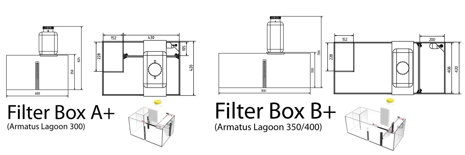 Aqua Medic Armatus Lagoon 300 – Rahmenloses Korallenaquarium mit Unterschrankfiltersystem