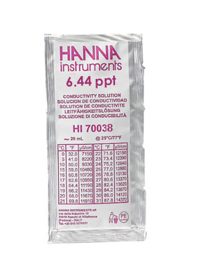 Hanna HI70038P Kalibrierlösung TDS 6,44 g/L, 25 x 20mL-Beutel