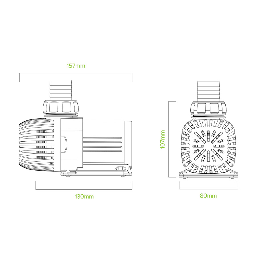 funktion-pump-dimensions D-D Funktion 6500 DC Pumpe