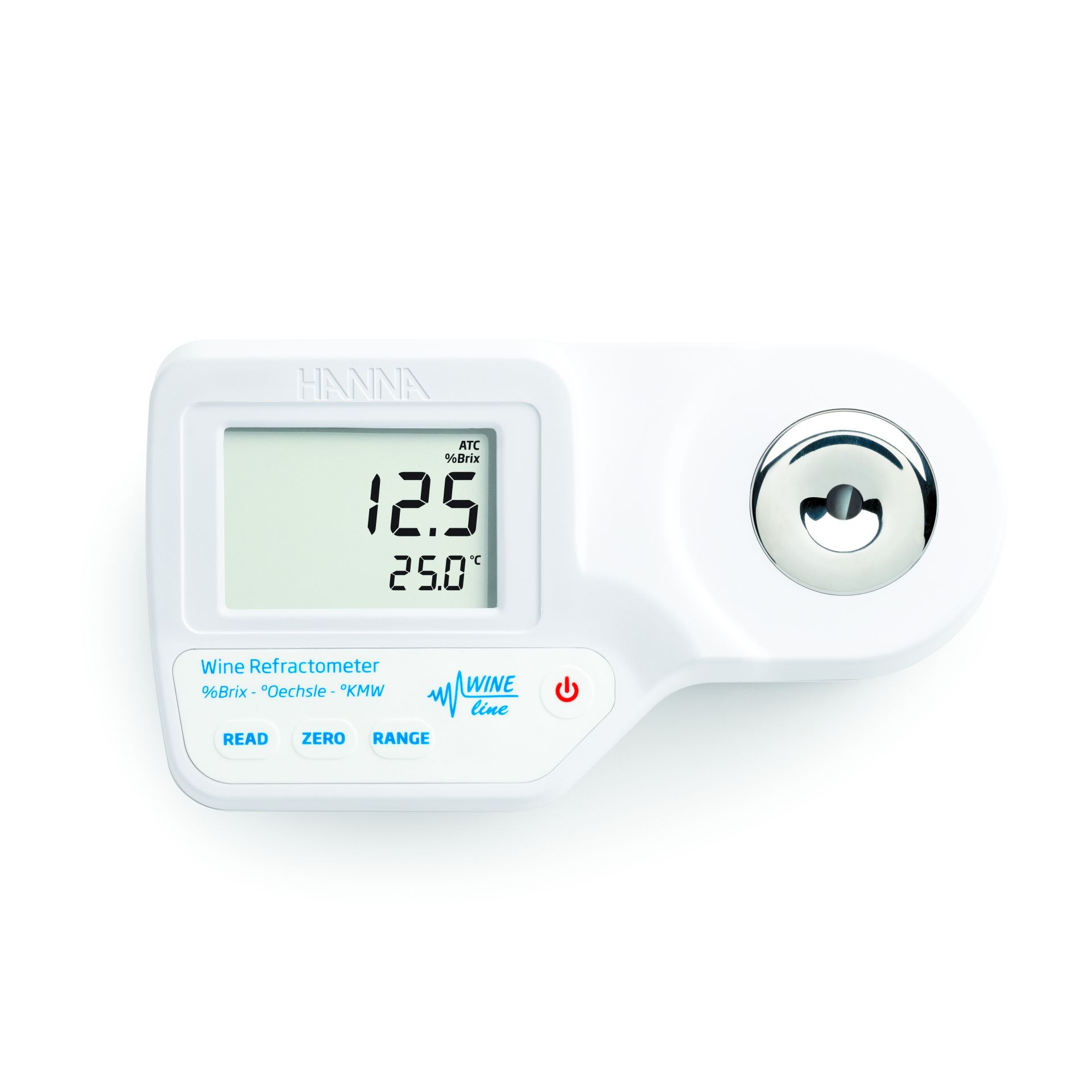 Hanna Instruments HI96814 – Digitales Wein-Refraktometer (°Oe / %Bx / °KMW)