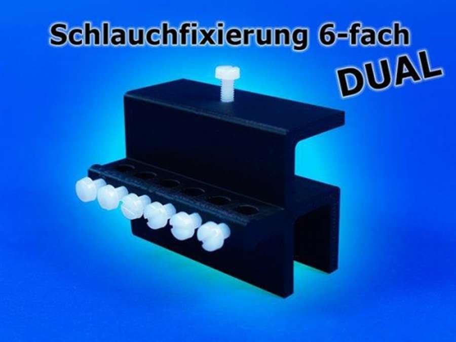 Aqua Connect Schlauchfixierung 6-fach Steg & Glaskante