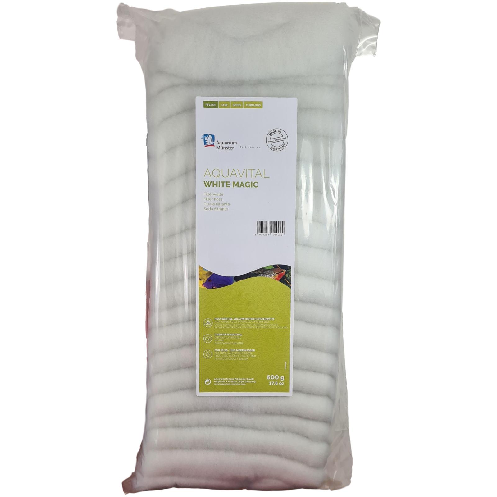 aquarium-muenster-white-magic-filterwatte Aquarium Münster Aquavital White Magic 500 g Filterwatte