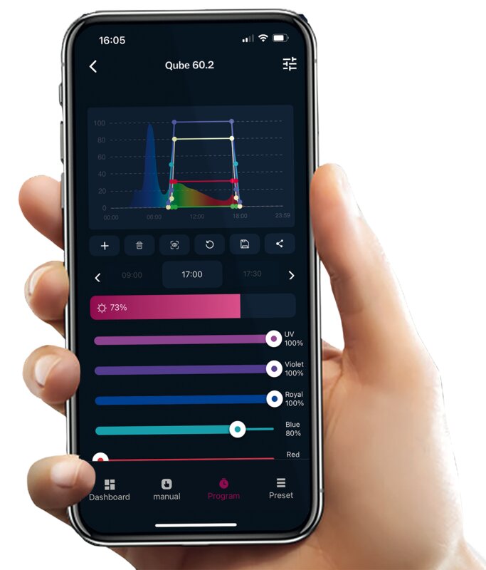 Aqua Medic Qube 60.2 – High-Power LED-Spot mit CoralSync App-Steuerung | Meerwasser