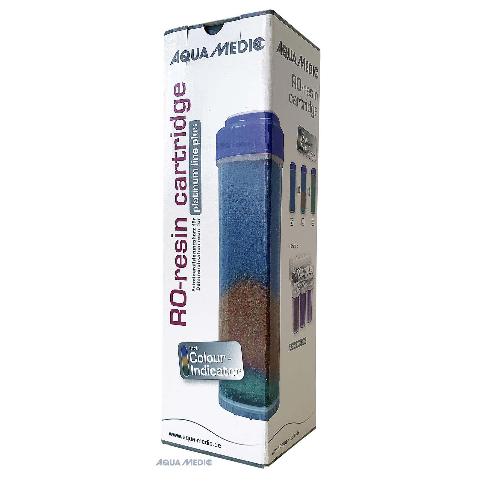 Bild von Aqua-Medic RO-resin cartridge mit Farb-Indikator für Platinum Line Osmoseanlage