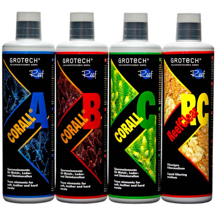 Bild von GroTech Corall A,B,C + ReefClear 500 ml Set