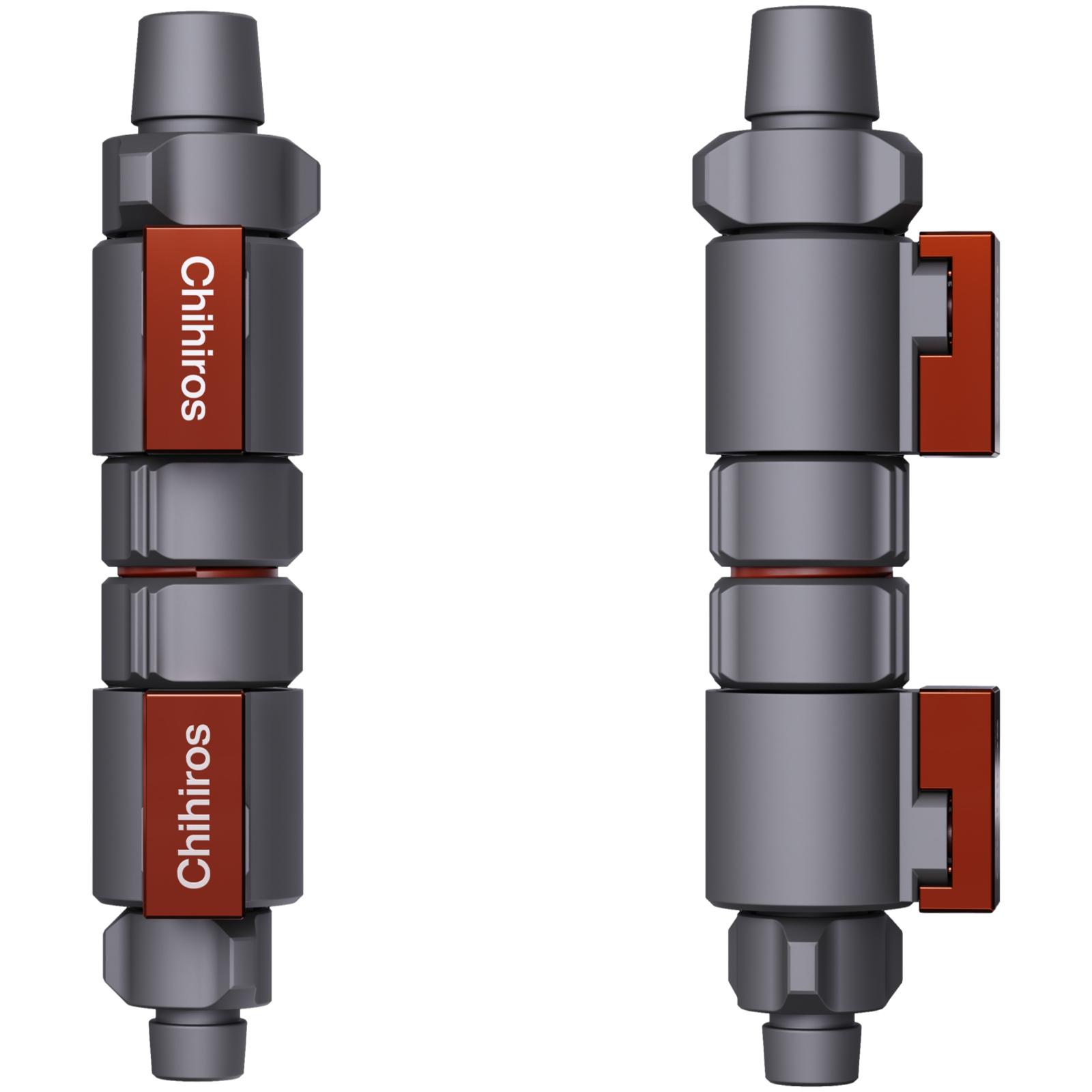 Chihiros Double Tap 17/13 mm (16/22 → 12/16 mm) – Reduzier-Absperrhahn mit Kupplung