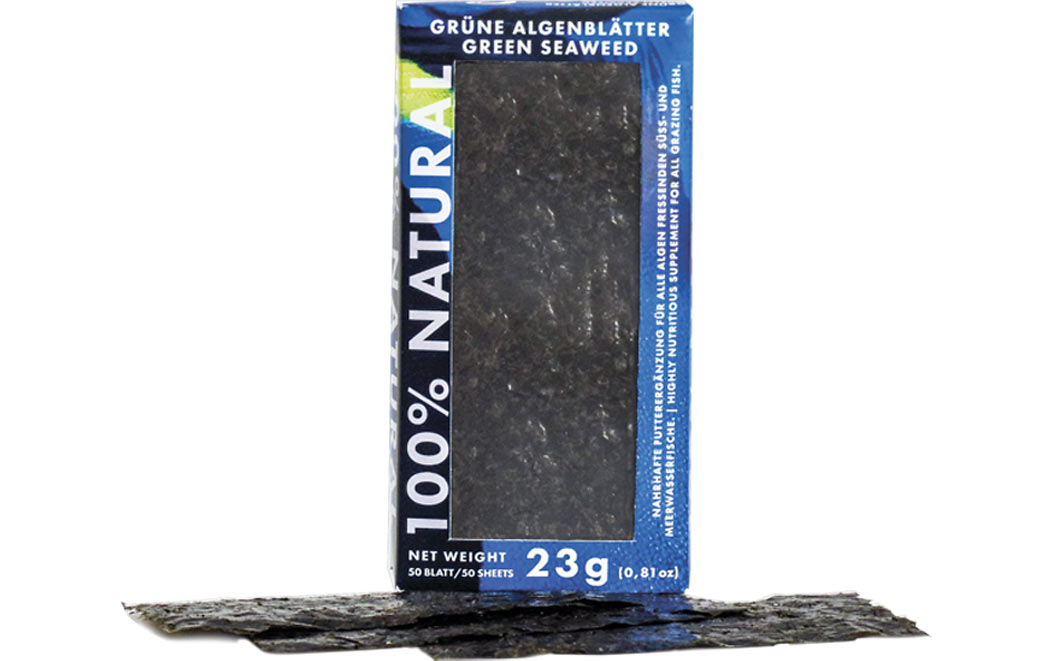 algenblaetter-fischfutter-fauna-marin Fauna Marin 100% Natural Grüne Algenblätter 23 g