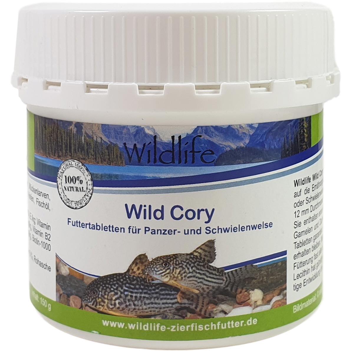 Wildlife Wild Cory 150 g Futtertabletten für Panzer- & Schwielenwelse