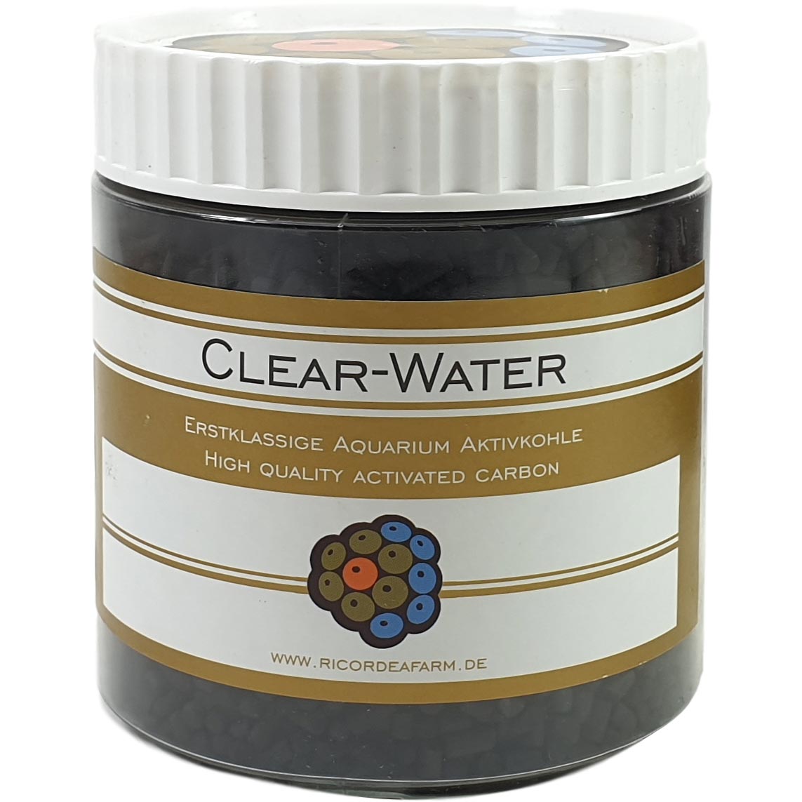 aquarium-filterkohle-clearwater-ricordea Ricordeafarm Clear-Water 300 g / 500 ml Aktivkohle Filterkohle Pellets