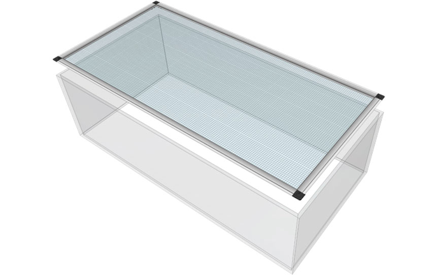 JumpGuard PRO lichtdurchlässige Aquarienabdeckung