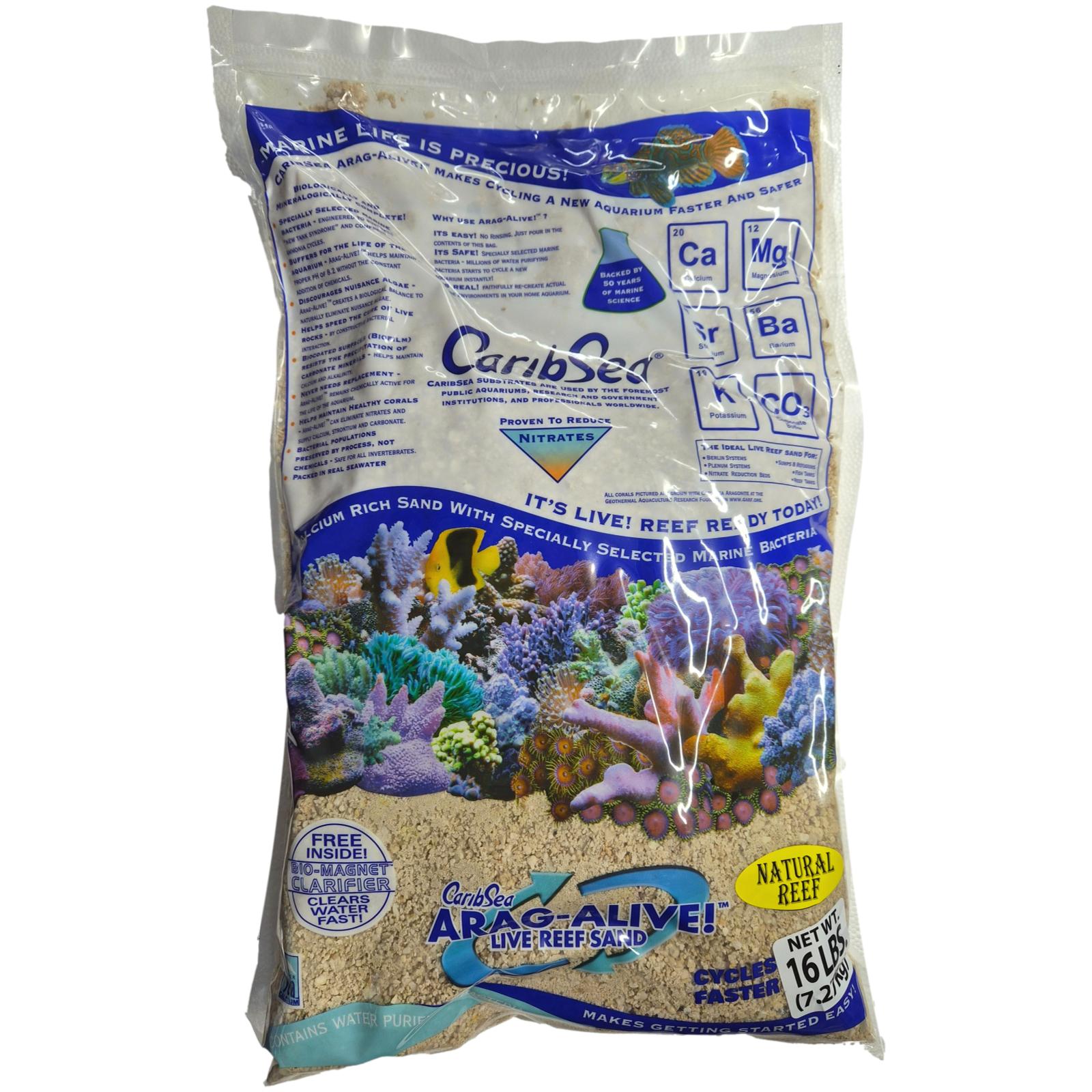 CaribSea Arag-Alive Natural Reef 7,27 kg Live Sand