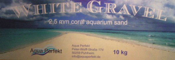 White Gravel 25 kg Aquariensand verschiedene Körnungen