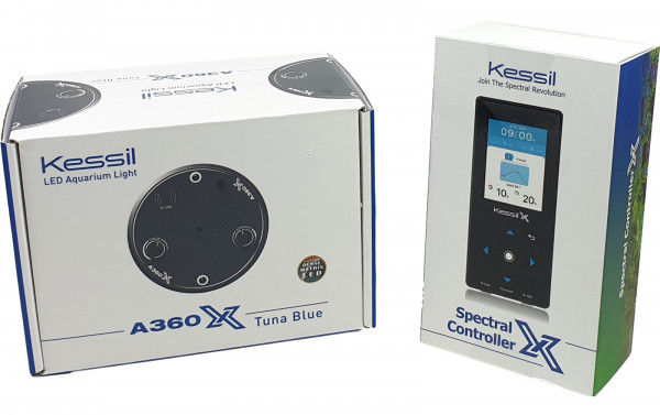 Komplettpaket Kessil A360 X 90 Watt Tuna Blue LED Aquarium Leuchte + Controller
