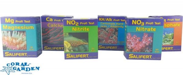 Salifert Set KH + Ca + Mg + NO2 + NO3 + PO4