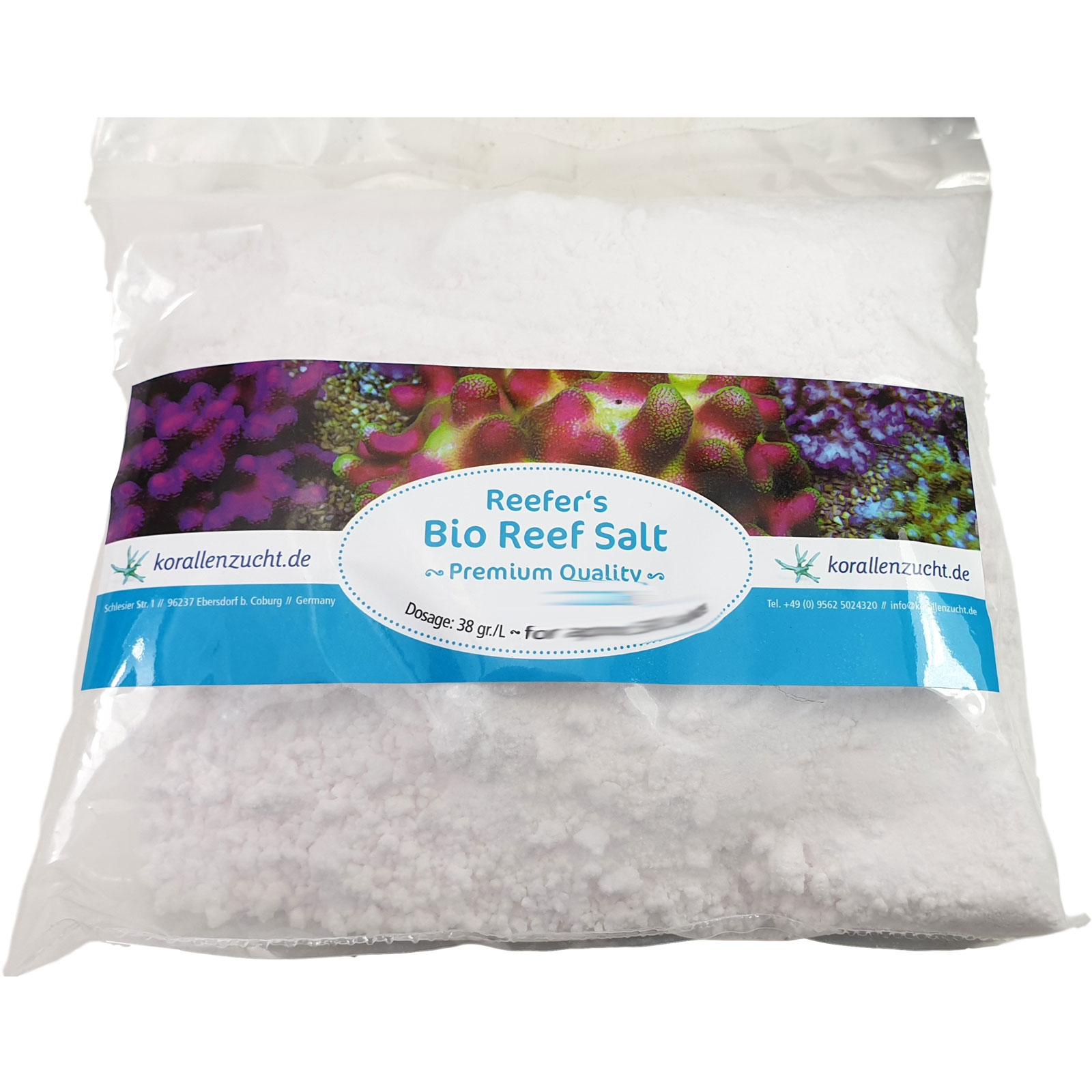 Korallenzucht Meersalz Reefer´s Bio Reef Salt 1 kg Tüte Meersalz ...