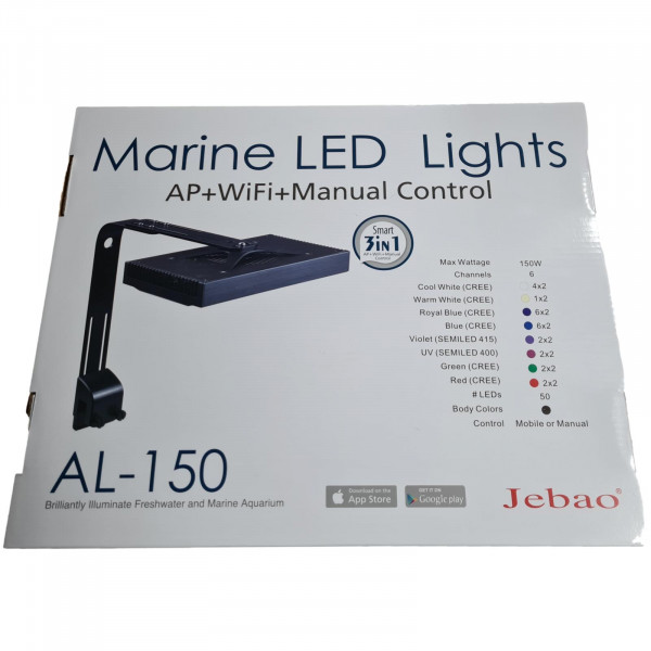 Jebao Deltec AL-150 WIFI Smart LED Spot Leuchte 150 W AP + Wifi + Manual Control