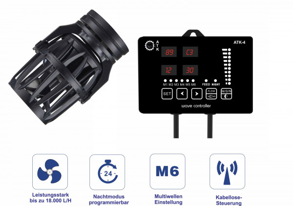 ATK-4 Strömungspumpe Touch - Wavemaker 24V - 18.000 L/H