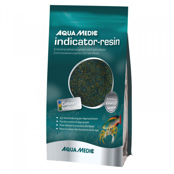 Aqua-Medic indicator-resin 730 g / 1000 ml | Entmineralisierungsharz mit Farbindikator