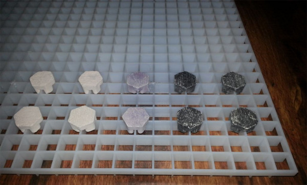 Lichtrasterplatte Bundle + 10 Stück Frag Plugs Ablegersteine