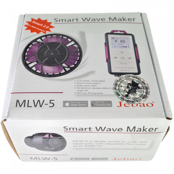 Jebao MLW-5 | Smart Wave Maker | Wifi Strömungspumpe regelbar bis 3.000 l/h 7,5 W