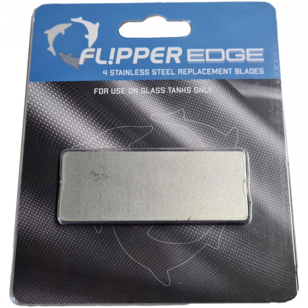 Ersatzklingen (Edelstahl) Flipper Edge Standard für Glas-Aquarien 4 Stck.