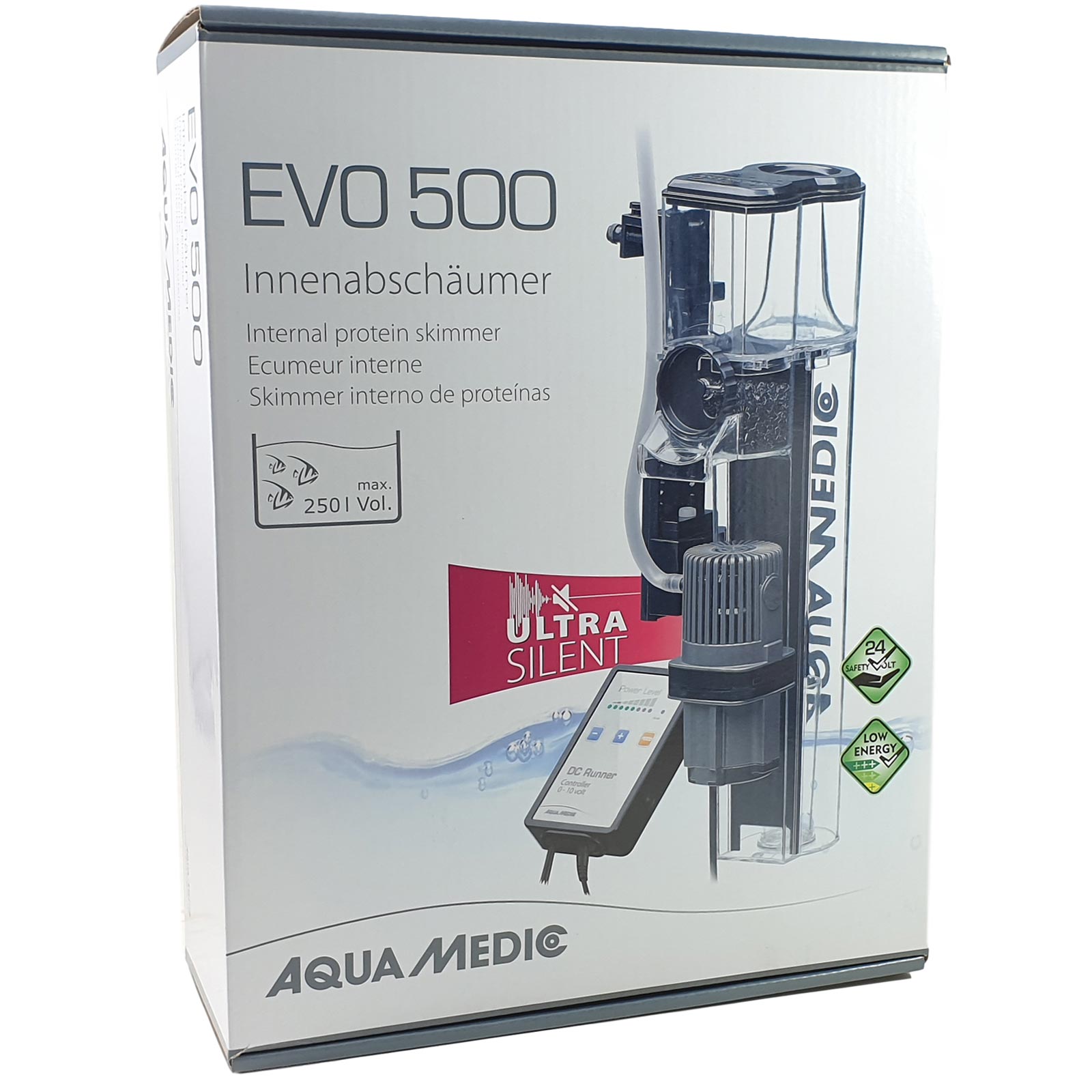 Aqua-Medic EVO 500 mit DC Runner 1.2 motorbetriebener Innenabschäumer